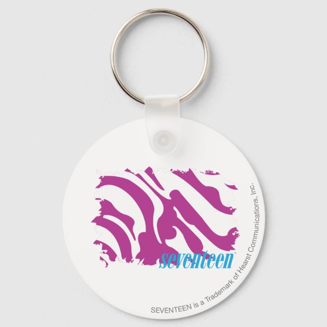 Zebra Purple 3 Key Ring (Front)