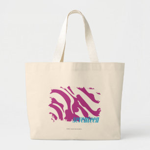 Zebra Purple 3 Large Tote Bag
