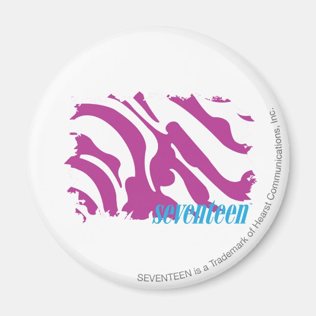 Zebra Purple 3 Magnet (Front)