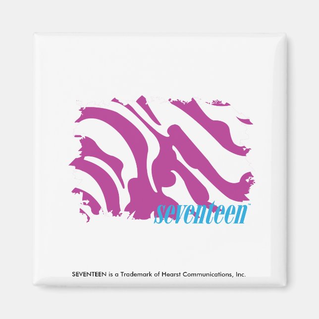 Zebra Purple 3 Magnet (Front)