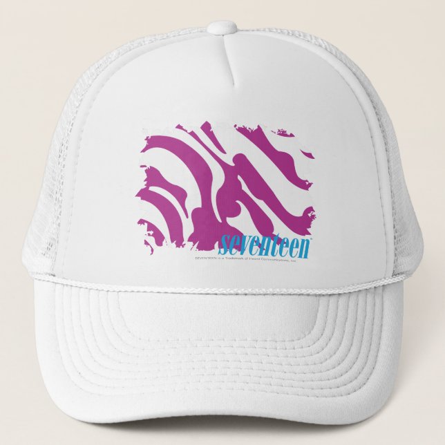 Zebra Purple 3 Trucker Hat (Front)