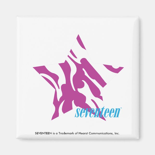 Zebra Purple 4 Magnet (Front)