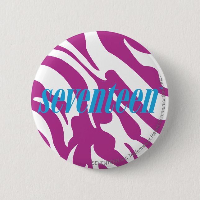 Zebra Purple 6 Cm Round Badge (Front)