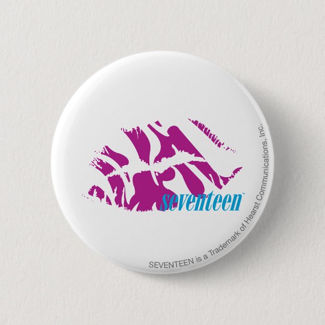 Zebra Purple 6 Cm Round Badge (Front)
