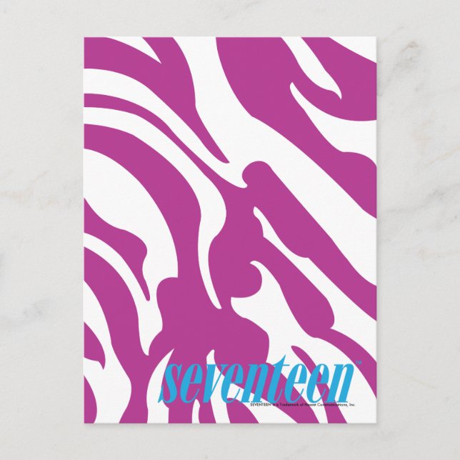 Zebra Purple Postcard (Front)