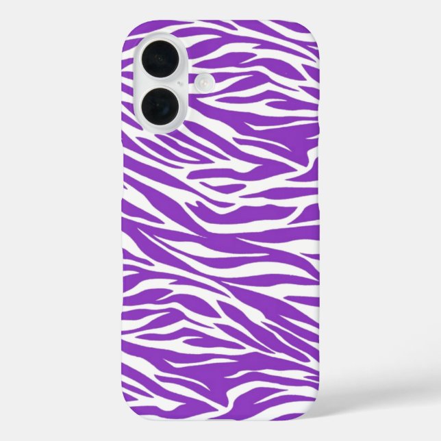 Zebra Purple Stripes Case-Mate iPhone Case (Back)