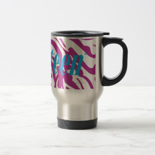 Zebra Purple Travel Mug
