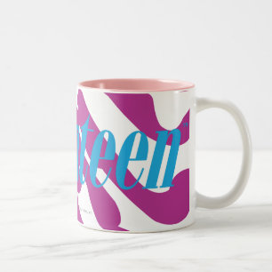 Zebra Purple Two-Tone Coffee Mug