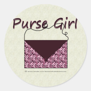 Zebra Purse Girl Stickers