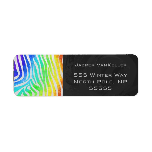 Zebra Rainbow and White Print (Front)