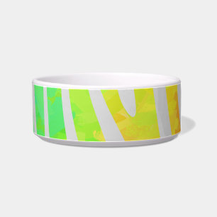 Zebra Rainbow and White Print Bowl