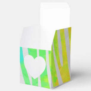Zebra Rainbow and White Print Favour Box