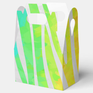 Zebra Rainbow and White Print Favour Box