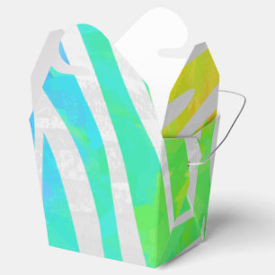 Zebra Rainbow and White Print Favour Box