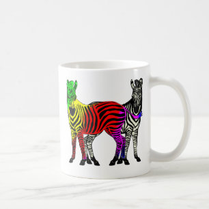 ZEBRA RAINBOW & BLACK/WHITE COFFEE MUG
