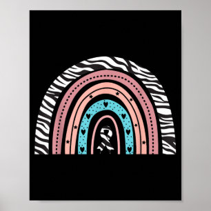 Zebra Rainbow Neuroendocrine Cancer Carcinomas Poster