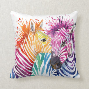 Zebra Rainbow Pillow