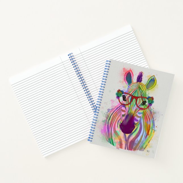 Zebra Rainbow Splash Notebook (Inside)