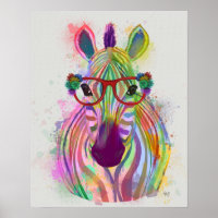 Zebra Rainbow Splash