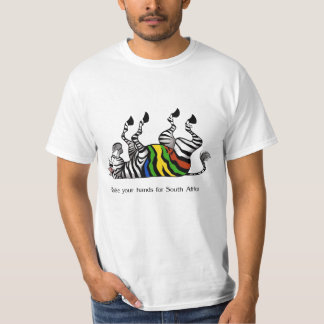 Zebra :raise your hands for south africa soccer T-Shirt