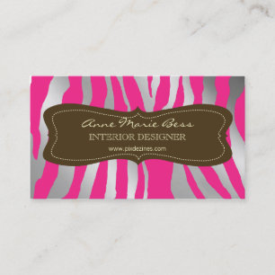 Zebra Raspberry Chocolate  business cards