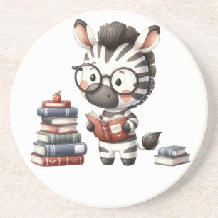Zebra Reading Books. Coaster