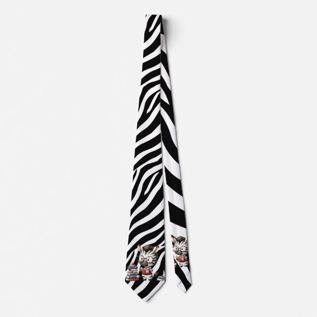 Zebra Reading Books. Tie (Front)
