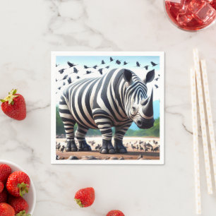 Zebra Rhino Napkin