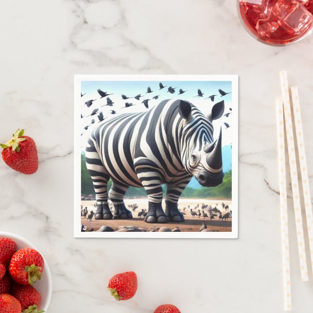 Zebra Rhino Napkin (Insitu)