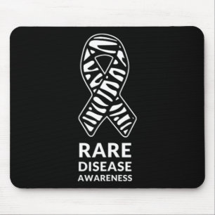 Zebra Ribbon Awareness Rare Disease Minimalist T-S Mouse Mat
