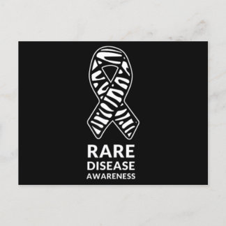 Zebra Ribbon Awareness Rare Disease Minimalist T-S Postcard