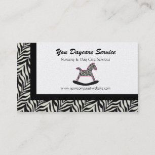 Zebra Rocking Horse Business Cards