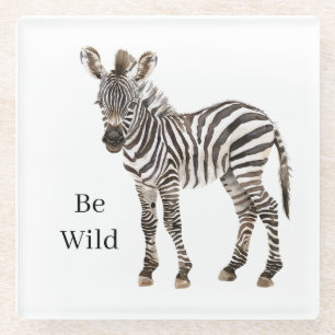 Zebra Safari Animal Glass Coaster