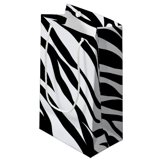 Zebra Safari Animal Pattern Gift Bag (Front Angled)