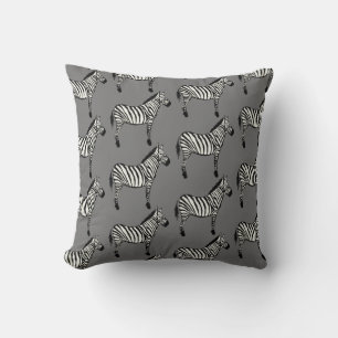 Zebra Safari Animal Print Throw Pillow