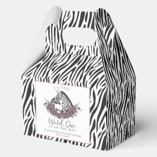 Zebra Safari Baby Shower Little Wild One Favour Box