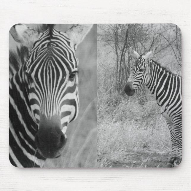 Zebra Safari Cute African Classy Stripes Mouse Mat (Front)