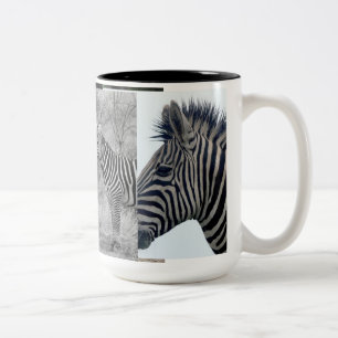 Zebra Safari Cute African Classy Stripes Two-Tone Coffee Mug