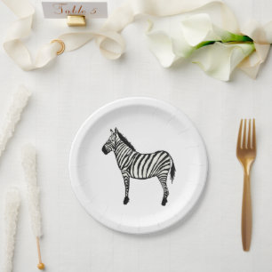 Zebra Safari Happy Birthday Party Plates