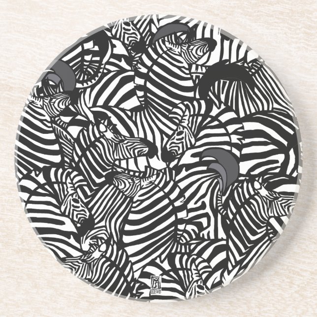 Zebra Sandstone Coaster 2 (Front)