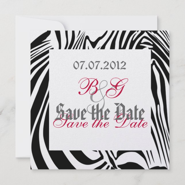 Zebra Save the Date (Front)
