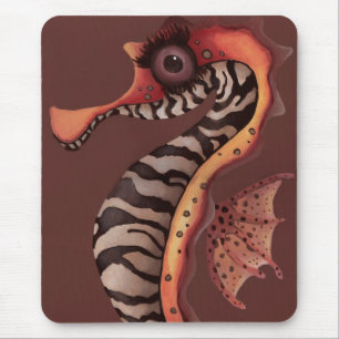 Zebra Seahorse Mouse Mat