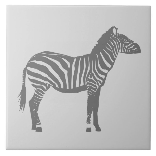 Zebra - Shades of Grey / Grey Tile (Front)