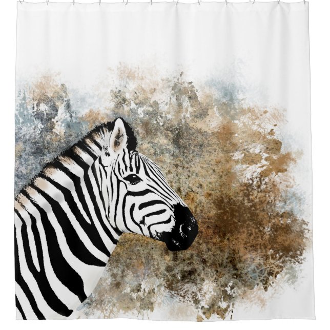Zebra Shower Curtain (Front)