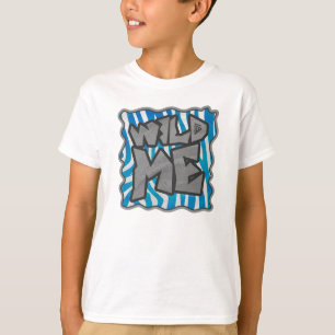 Zebra Silhouette Blue and White Design T-Shirt