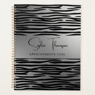 Zebra silver new year planner