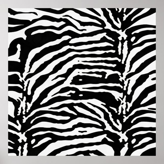 Zebra Skin Camouflage Pattern Poster (Front)