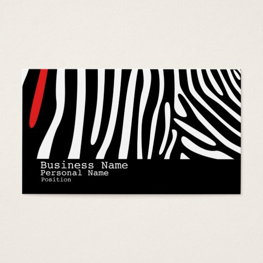 Zebra Skin Modern Cool Style Business Card