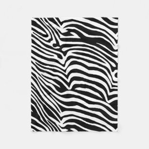 Zebra skin pattern fleece blanket