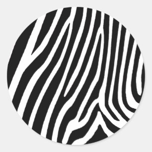 zebra skin, patterns classic round sticker